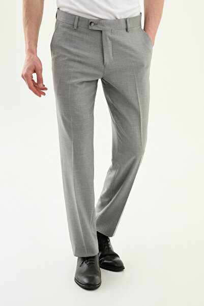 Mcr Patterned Slim Fit Classic Men's Trousers Gray - 38347.26Y