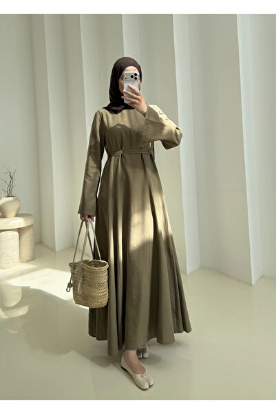 MODA AKSA 7131 QPİLELİ ELBİSE MİNT