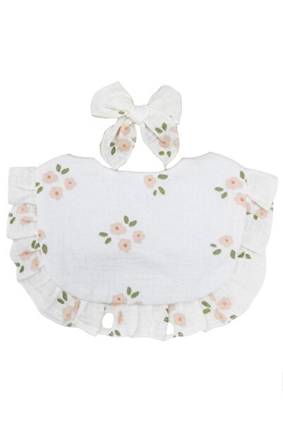 Bambimici -Bella Baby Bib Set for Babies - Flower Print White - 0Y to 4Y