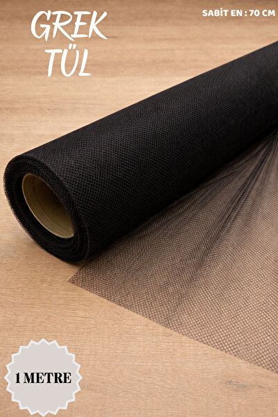 Mortex Siyah İran Grek Tül Boy 1 Metre En 70 Cm - Nişan, Kına, Düğün Bohça Ka...