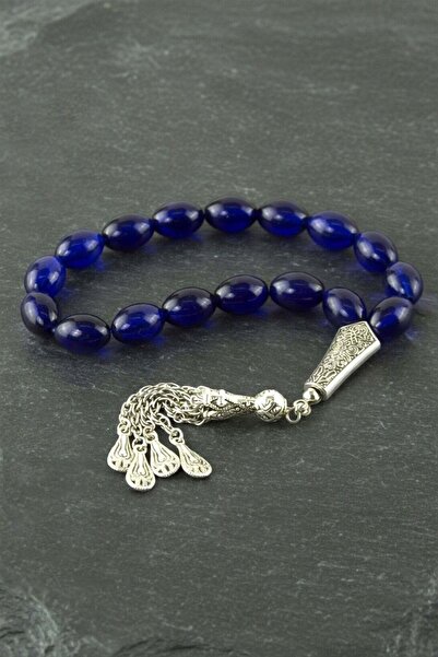 TakÇalıştır Oval Cut Glass Prayer Beads Product Size 10*14 mm