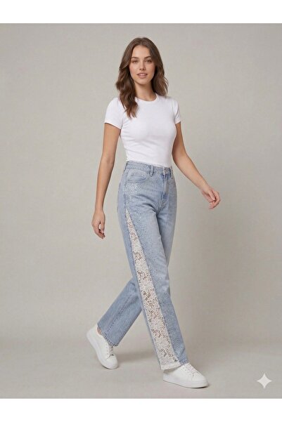 centilmen Onix Stone Detailed & Lace Embroidered Trousers 1056