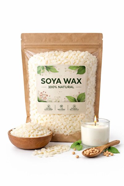 Gül Mum 1 KG Soya Wax Flake Yaprak Açık Krem Renk