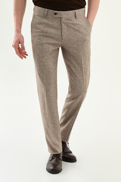 Mcr Gray Slim Fit Men's Trousers Brown - 38364.26Y