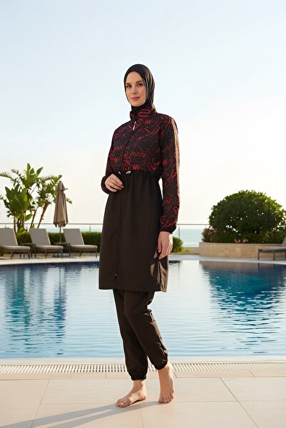 SEBOTEKS Quick-Drying Parachute Fabric Plus Size Full Coverage Hijab Swimsuit...