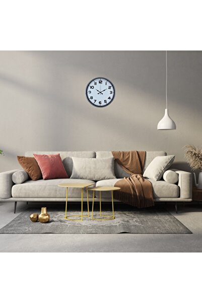 Leyaton ساعة حائط بتصميم كلاسيكي باللون الرمادي مقاس 36 سم RVRYT-RS345