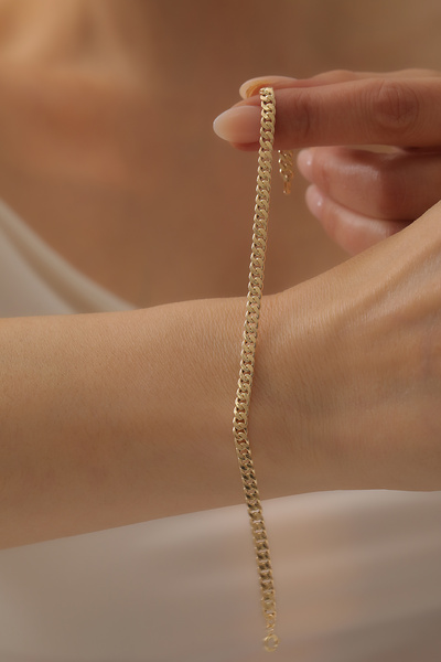 Kado Kuyumculuk 14 Ayar Altın Gurmet Bileklik 3 mm