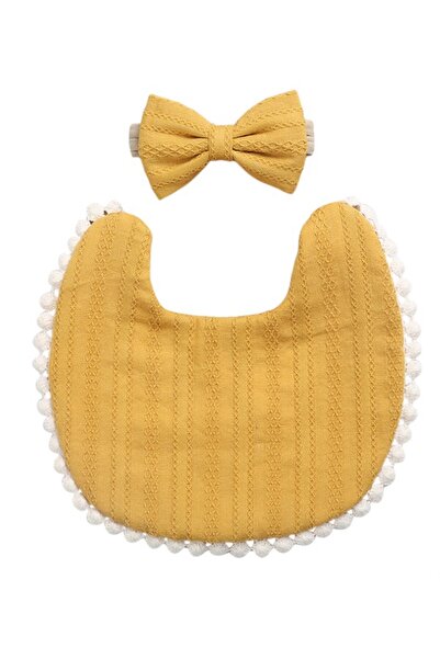 Bambimici -Angelica Baby Bib and Headband - Yellow- 0Y to 4Y