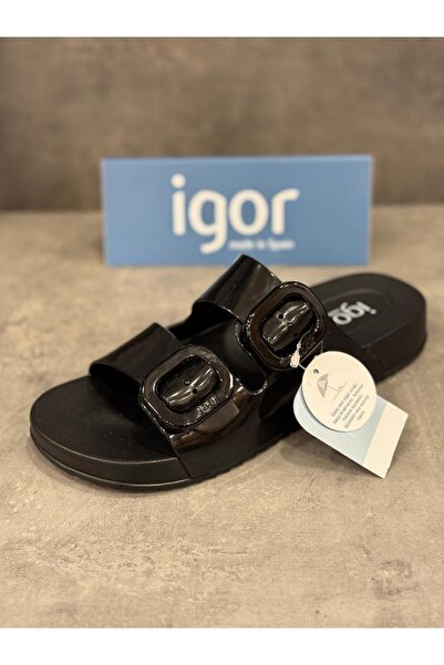 IGOR Papuci din piele lăcuită, rezistenți la apă de mare