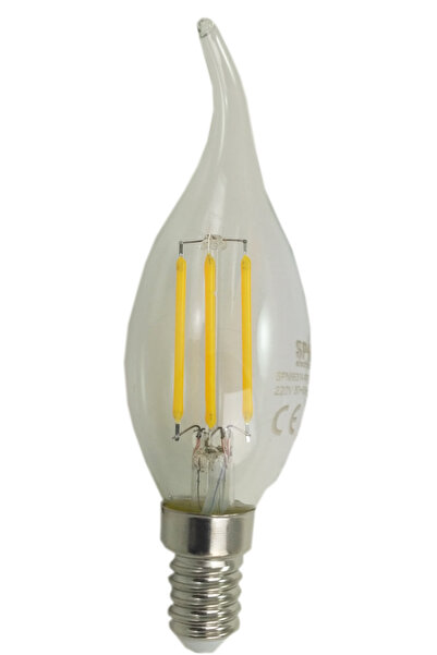 Luxera Lighting Candle Filament Bulb E14, 4W=45W, 3000K, warm light