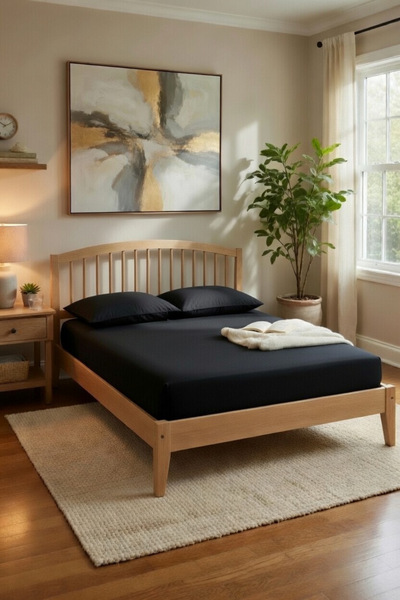 VENTİ VENTİSCA Cotton Textured Elastic Fitted Padded Sheet Set - Double / Sin...