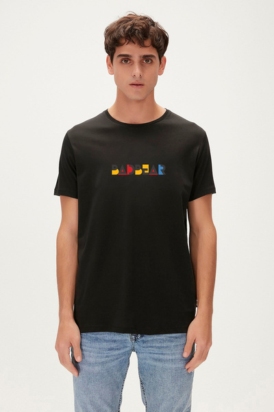 Bad Bear Retro colors black men's printed t-shirt