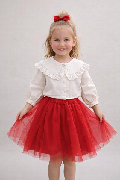 Lalia Tutu skirt and lace shirt 23 april girl's top and bottom set