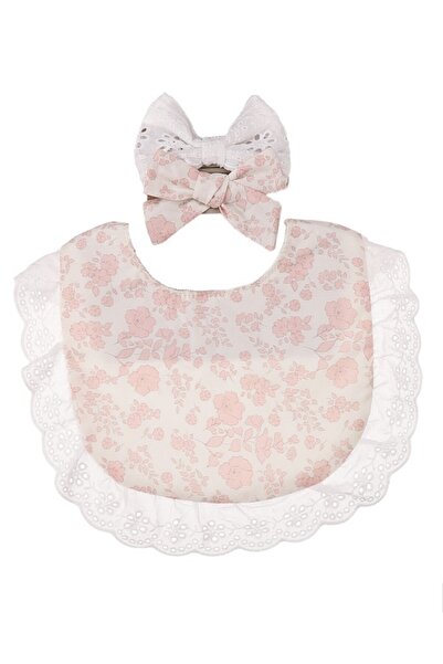Bambimici -Bella Baby Bib Set for Babies - Flower Print Light Pink- 0Y to 4Y
