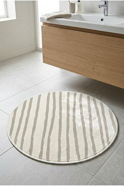 Zevahir Home Round Multi-Purpose Bathroom Mat Non-Slip Base Foot Mat 50X50 Mo...