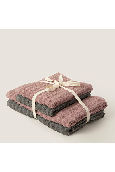 Chakra Wawed 100% Cotton Family Set Plum/Anthracite