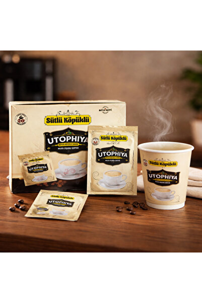 Utopia Utophiya Sütlü Köpüklü Türk Kahvesi 1 Paket (20 Adet)