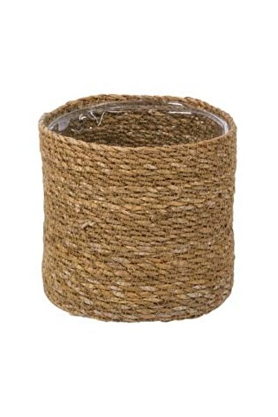 victiny Beige Pot Cover for Macrame Support Ø16 x 15 cm