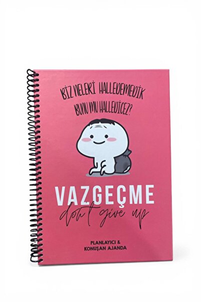 GÜZELYÜZ AVM Konuşan Ajanda 17x24 Vazgeçme Sticker'lı Tarihsiz Haftalık Planl...