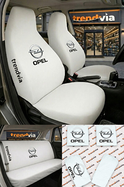trivexa Opel Logolu Oto Koltuk Kılıfı Ön Arka Set – Penye Likralı Universal K...