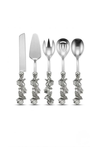 ONON Retro Silver 5-Piece Stainless Steel Serving Set