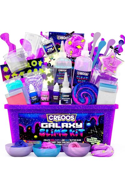 Creoos طقم صنع السلايم المضيء في الظلام من جالاكسي سلايم