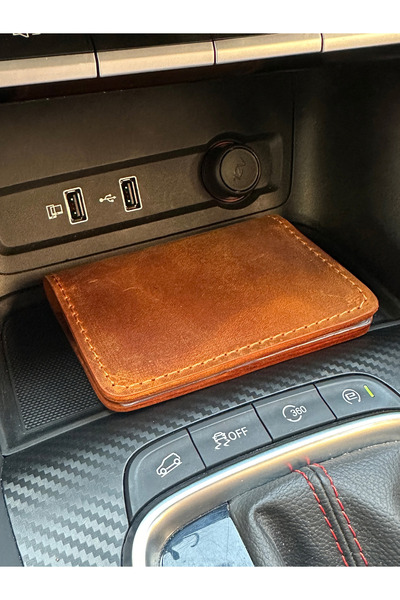 Leather Anatolia Hakiki Deri Araç Ruhsat Kılıfı, Kişiye Özel İsimli Ruhsat Kabı