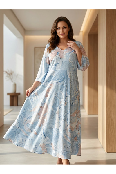 OEM Hand-printed marble cotton dress