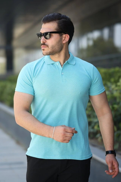 Generic Brand DİNÇ STORE 44 تي شيرت رجالي بأكمام قصيرة وياقة