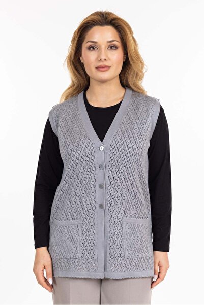 Mutlu City Women's Middle Age and Above Mercerized Pocketed Buttoned Rolax Mo...