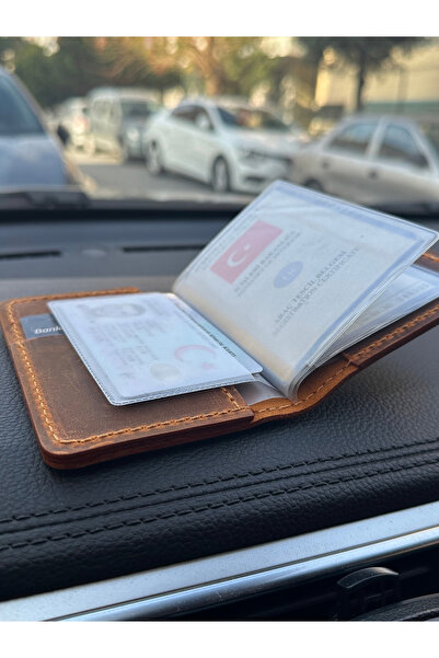 Leather Anatolia Hakiki Deri Araç Ruhsat Kılıfı, Kişiye Özel İsimli Ruhsat Kabı