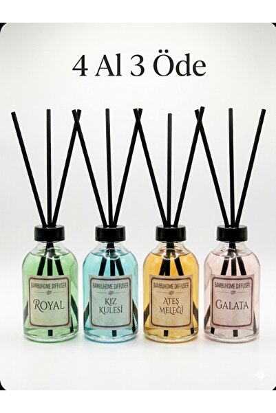 Oda Kokuları 4 AL 3 ÖDE KIZ KULESİ-ROYAL-ATEŞ MELEĞİ-GALATA 50 ML LİK ŞİŞELER