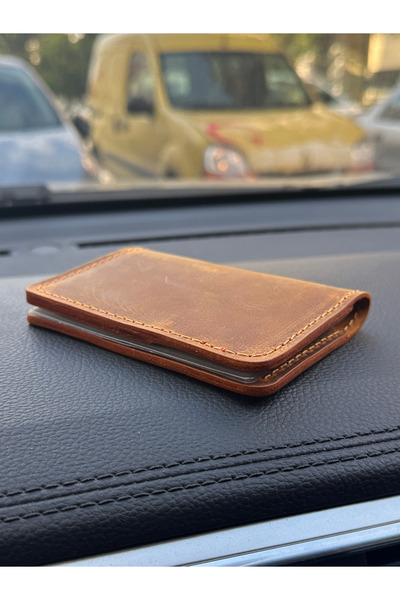 Leather Anatolia Hakiki Deri Araç Ruhsat Kılıfı, Kişiye Özel İsimli Ruhsat Kabı