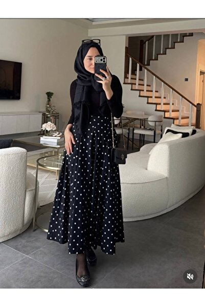 Bahar Altundemir Kadın Puantiyeli Uzun Etek