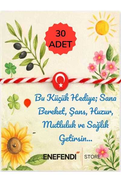 NF ND ENEFENDİ 20 Pieces Moonstar Fimo Beaded Lucky Gift Bracelet with Marten...