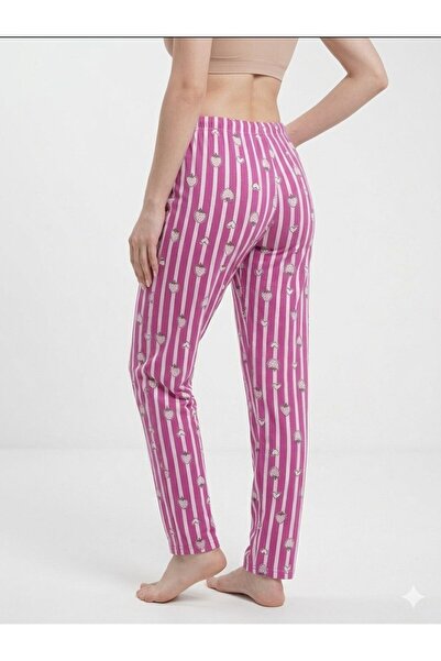 DONEX Cotton Thin Breathable Fabric Ribbon Waist Detail Cherry B Printed Wome...