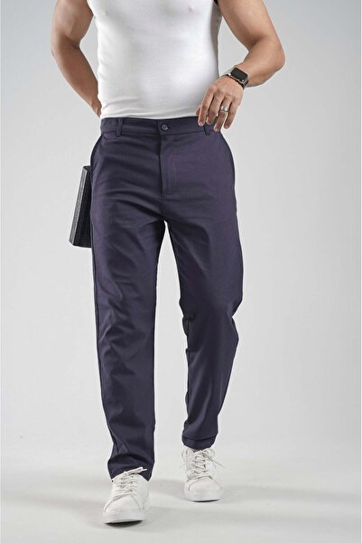 king brich Boyfriend Fit Pover Lycra Fabric Trousers