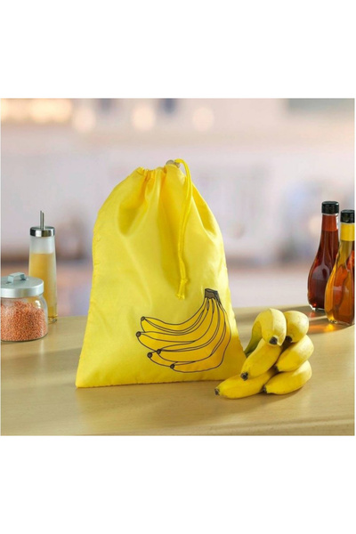 Saban Muz Saklama Organizeri – Büzgülü Meyve Kesesi, Kararmayı Geciktirir