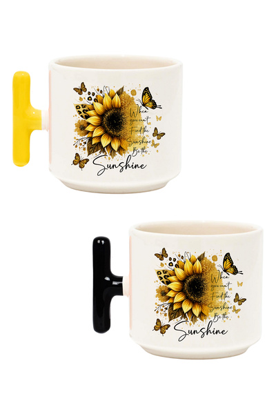 giftkonsept Sunflower'...Sunshine Be the Sunshine' Printed Black and Yellow D...