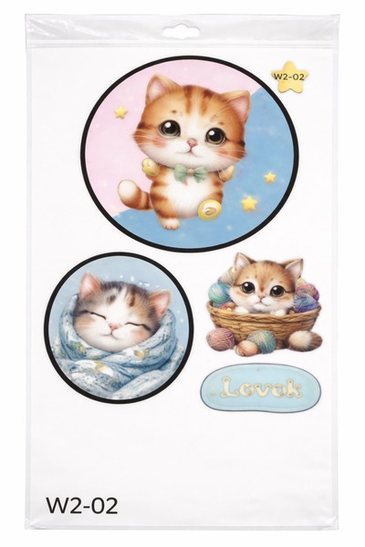 OEM Set of decorative wall stickers for children's rooms - 3D stickers for ba...