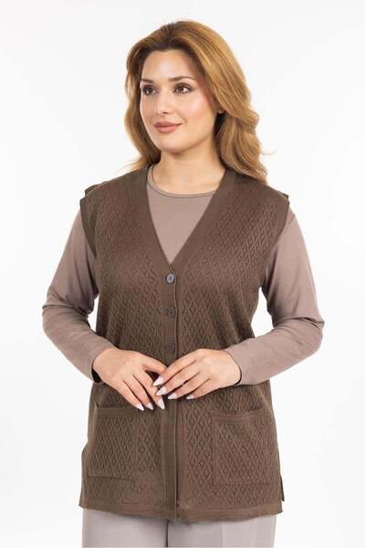 Mutlu City Women's Middle Age and Above Mercerized Pocketed Buttoned Rolax Mo...