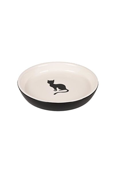 Flamingo CASTRON DIN CERAMICA PENTRU PISICI NALA ALB-NEGRU 15CMx180ML