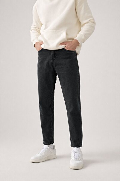 oraystore Men's Smoked Black Comfortable Fit Jeans