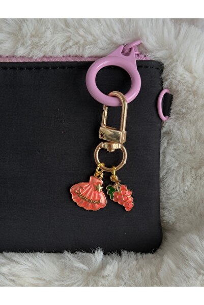 WhimsyWhite Marine Series'Summer' Written Orange Oyster and Grape Figured Key...