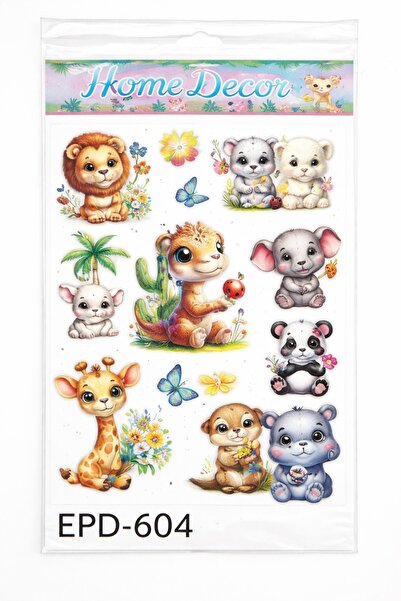 OEM 3D Wall Sticker Children Animals on Scooter, 8D Home Decor Sticker, Color...