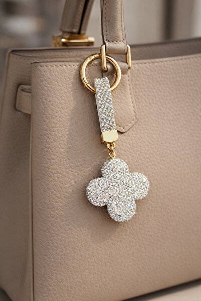 laria jewelry VIP Μπρελόκ Μοντέλο Τριφύλλι με Πέτρες για Τσάντα