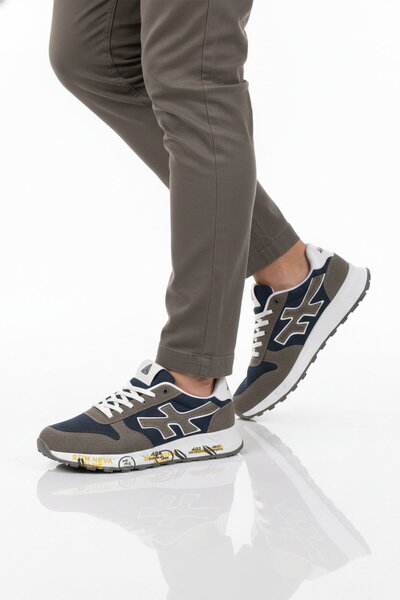 AYAKMOD Ανδρικά αθλητικά παπούτσια Smoked Navy Blue Mesh Light 2444 M