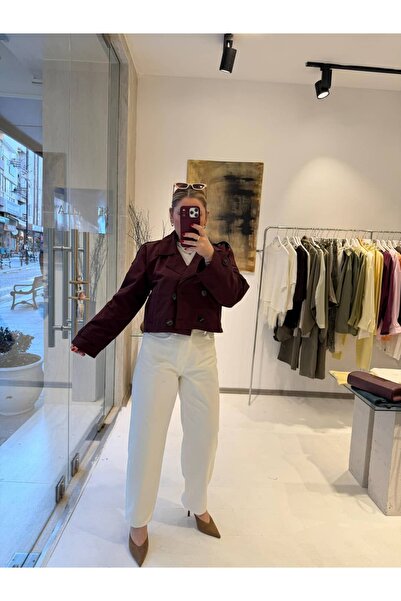 Serpirella Butik White Barrel Fit Jean