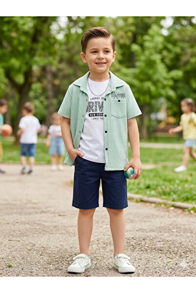 Ercahome tekstil 2-Pack Short Sleeve Shirt T-Shirt 9Y,10Y,11Y,12Y Boys' Green