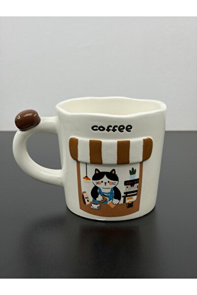 YzHome Acar Porcelain Luxury Large Size Coffee Decor Cat Cup Mug 400ml